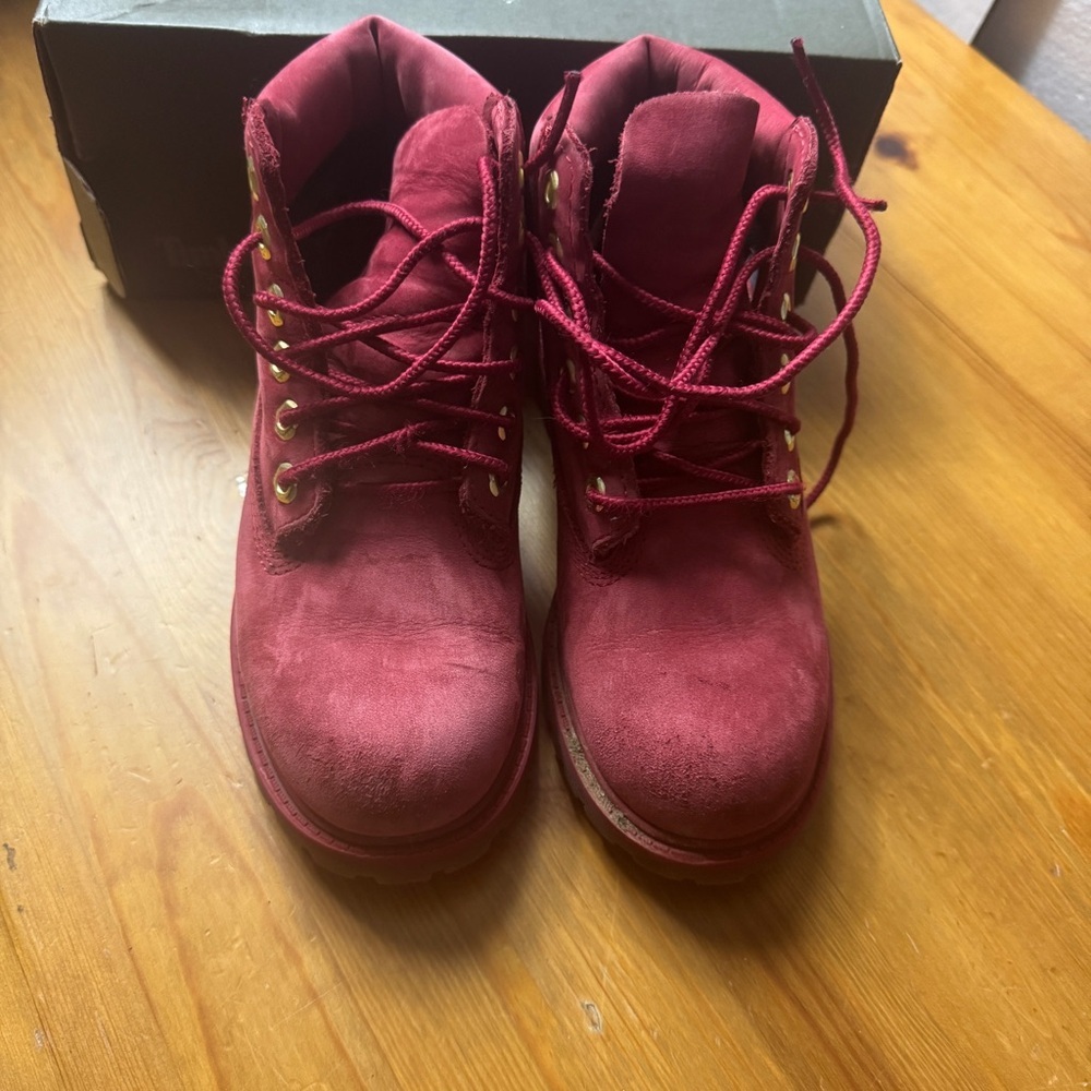 Timberland red boots size 12 with box unisex